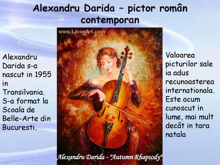 Alexandru Darida – pictor român contemporan