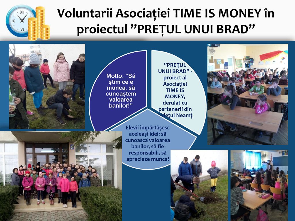 Voluntarii Asociației TIME IS MONEY în proiectul PREȚUL UNUI BRAD