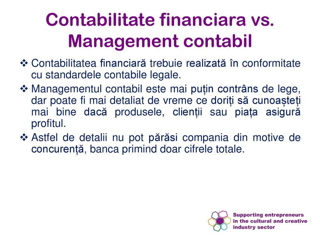 Contabilitate financiara vs. Management contabil