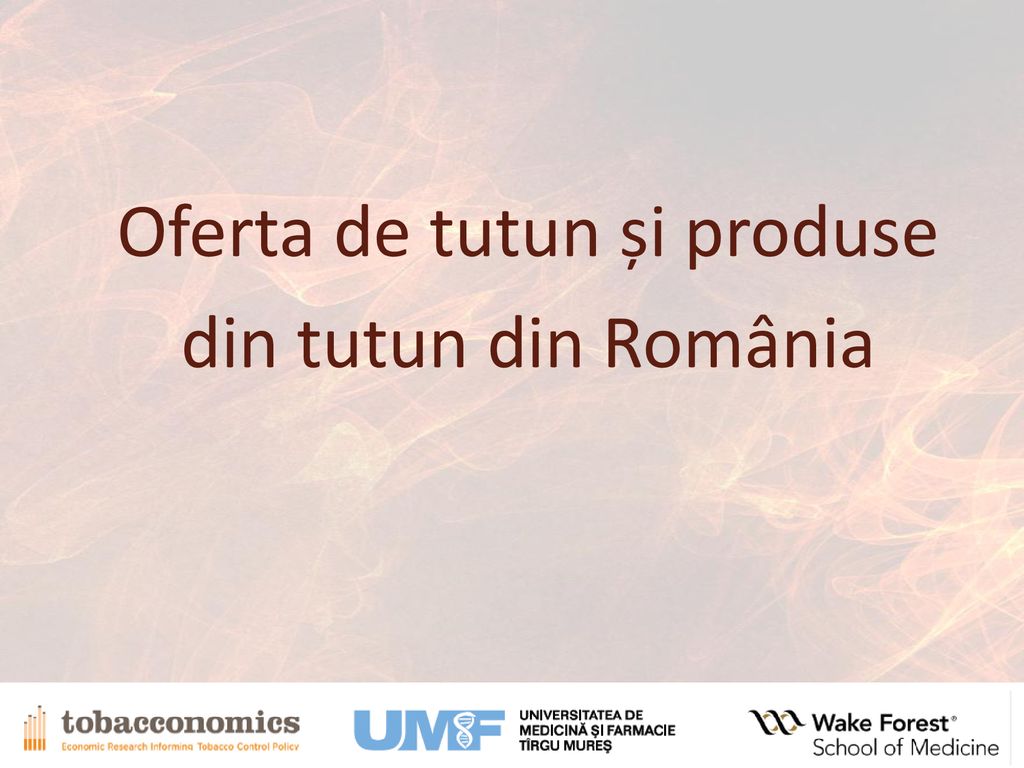 Oferta de tutun și produse din tutun din România