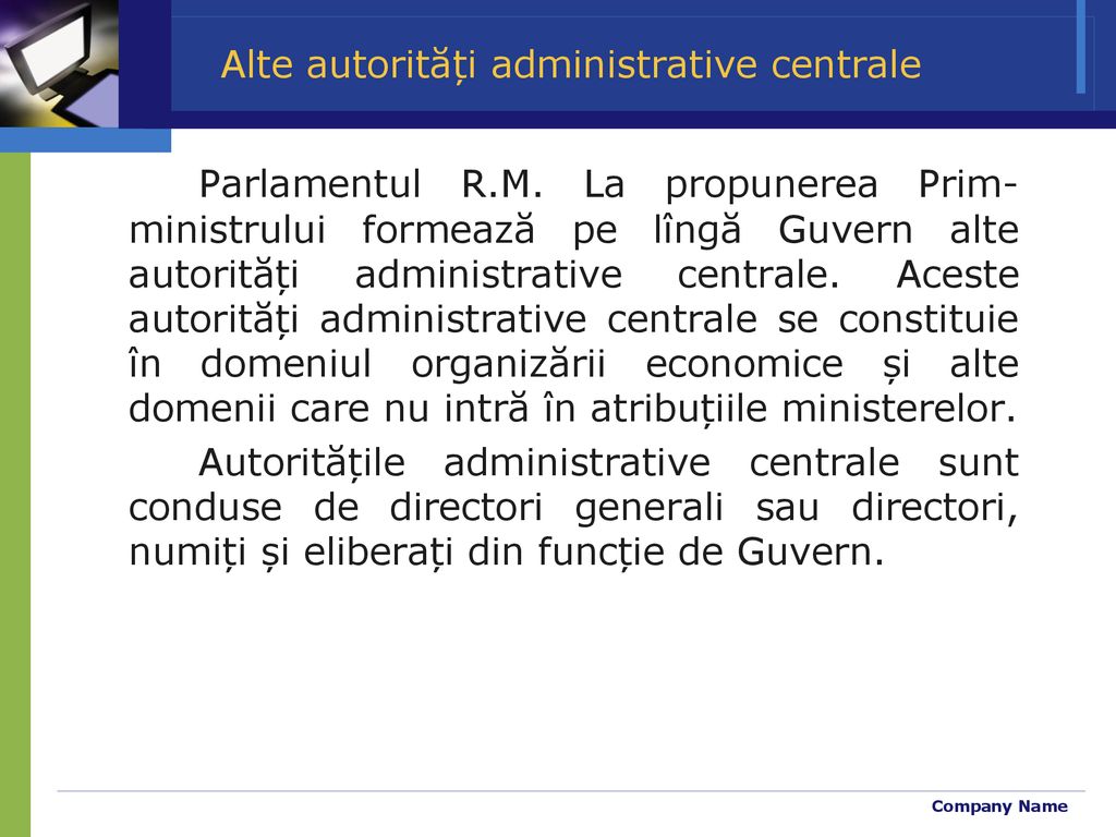 Alte autorități administrative centrale