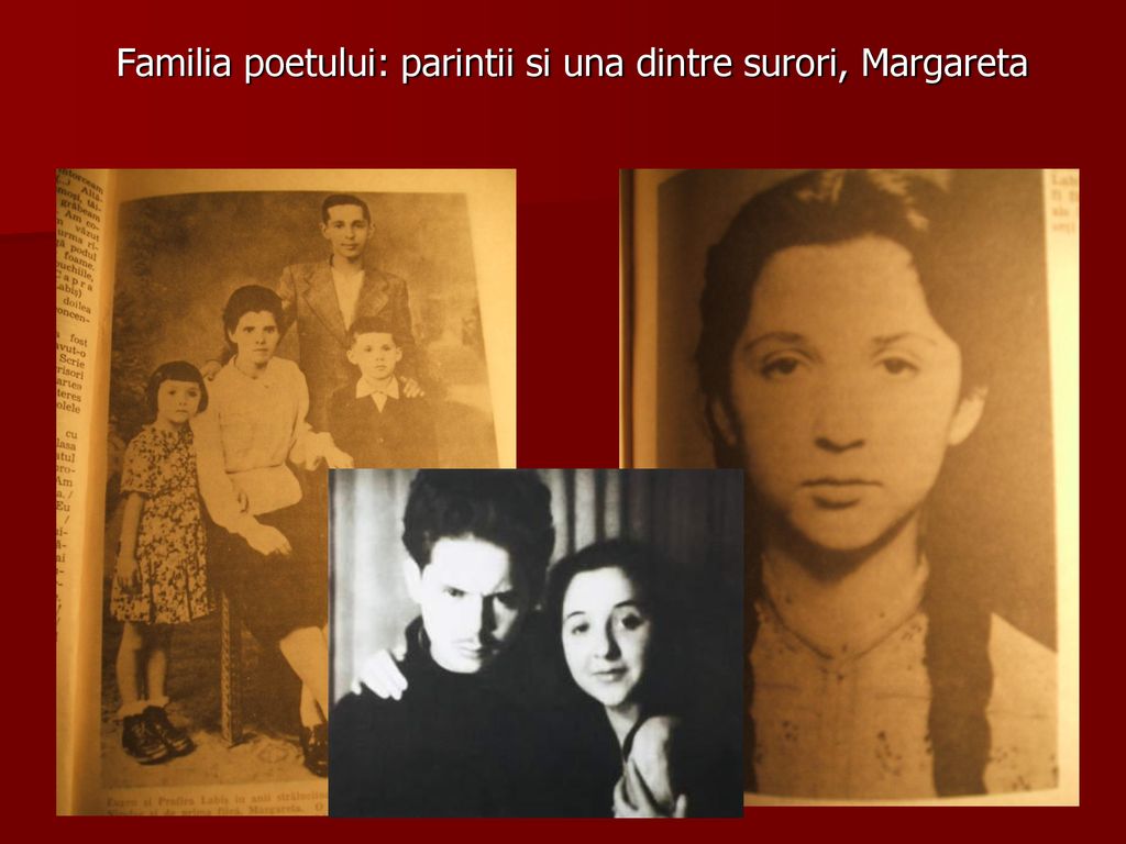 Familia poetului: parintii si una dintre surori, Margareta