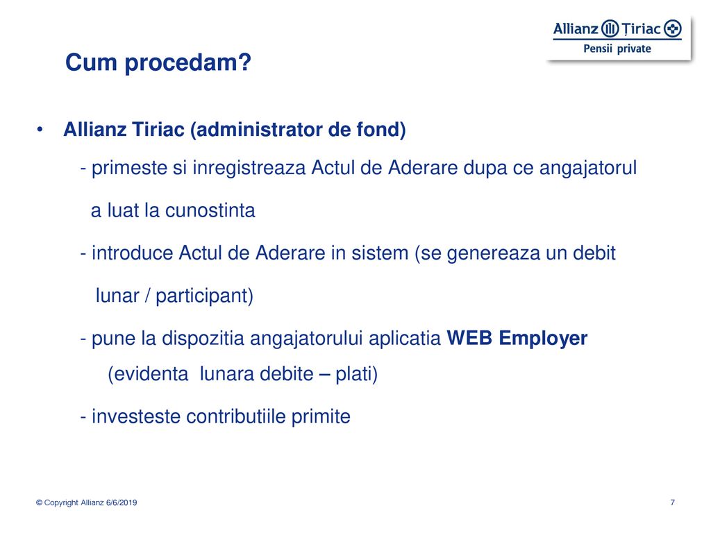Cum procedam Allianz Tiriac (administrator de fond)