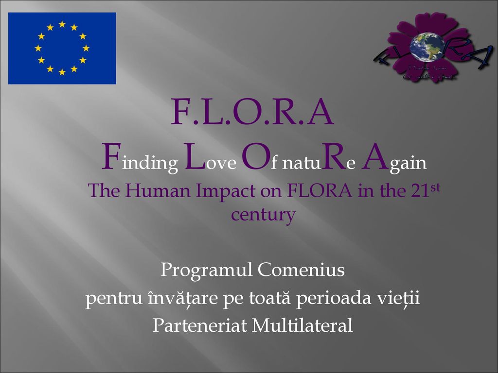 F.L.O.R.A Finding Love Of natuRe Again The Human Impact on FLORA in the 21st century