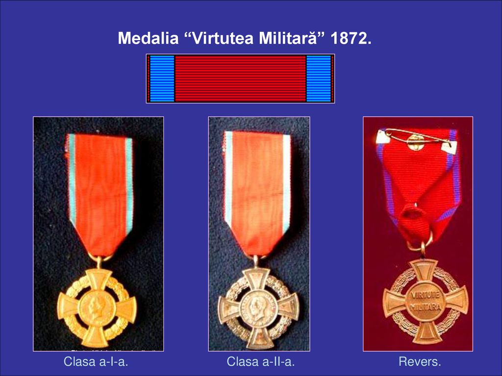 Medalia Virtutea Militară 1872.
