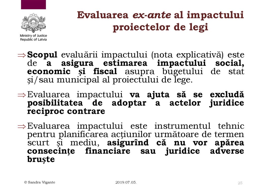 Evaluarea ex-ante al impactului proiectelor de legi
