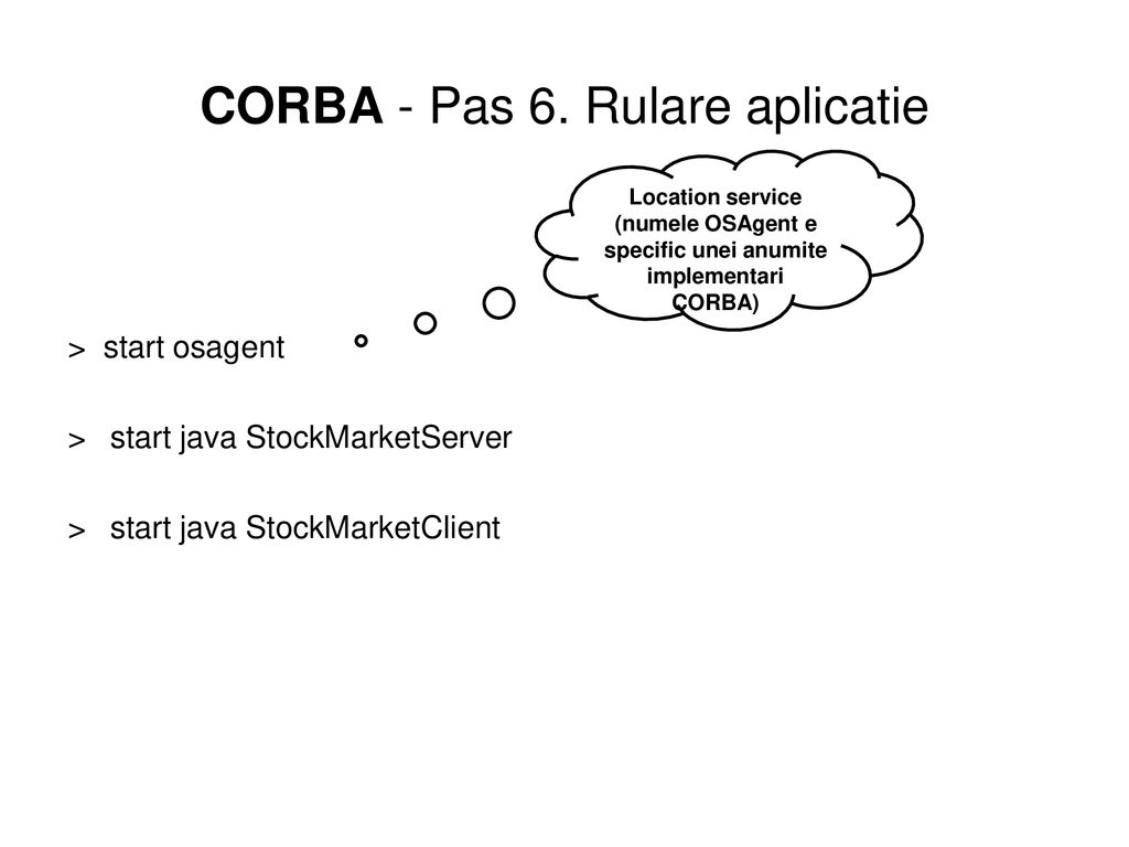 CORBA - Pas 6. Rulare aplicatie