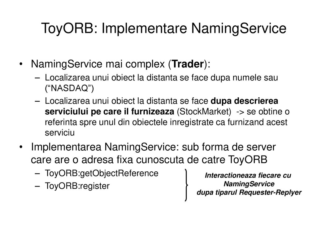 ToyORB: Implementare NamingService