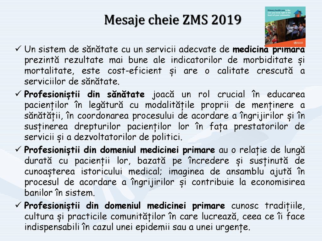 Mesaje cheie ZMS 2019