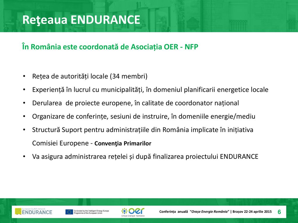 Reţeaua ENDURANCE În România este coordonată de Asociația OER - NFP