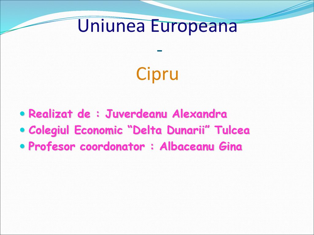 Uniunea Europeana - Cipru