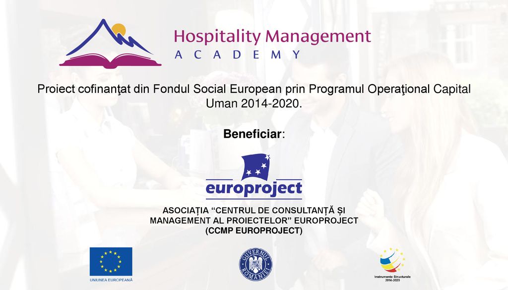Proiect cofinanţat din Fondul Social European prin Programul Operaţional Capital Uman