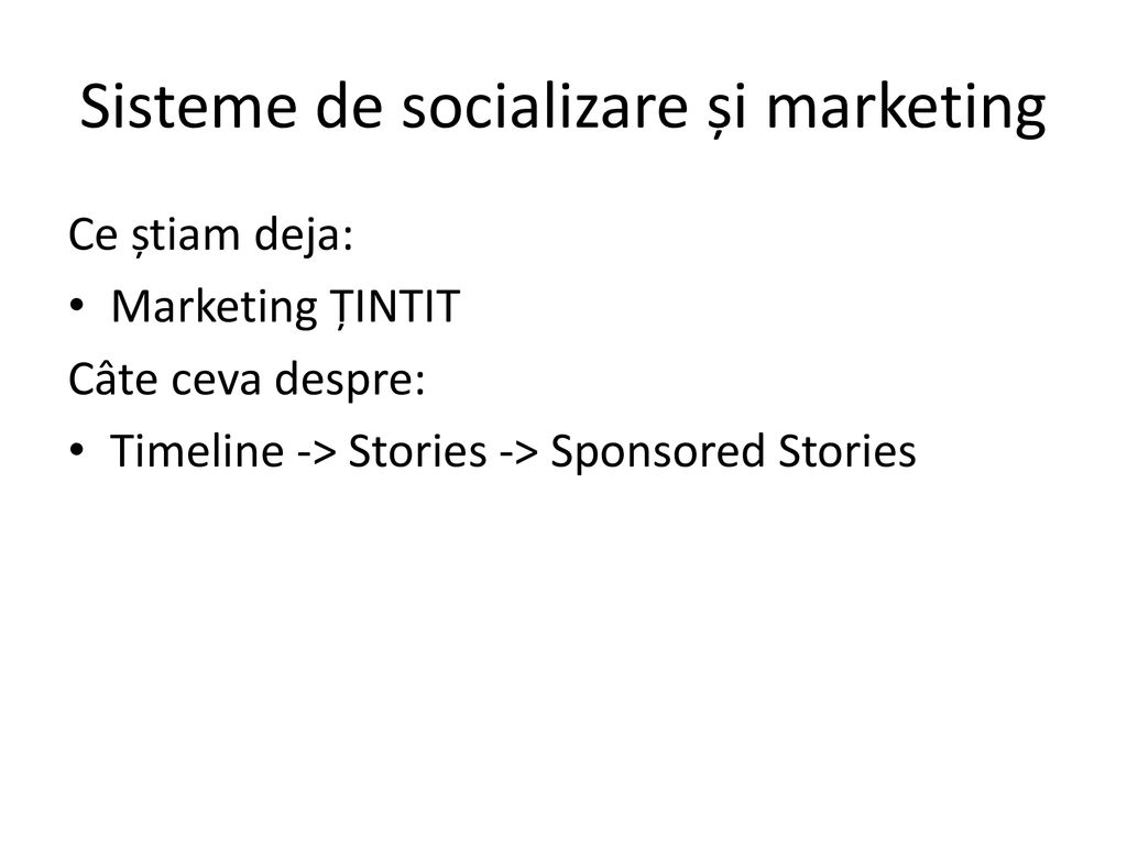 Sisteme de socializare și marketing