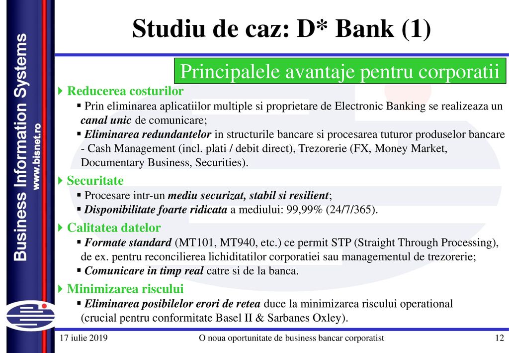 Studiu de caz: D* Bank (1)