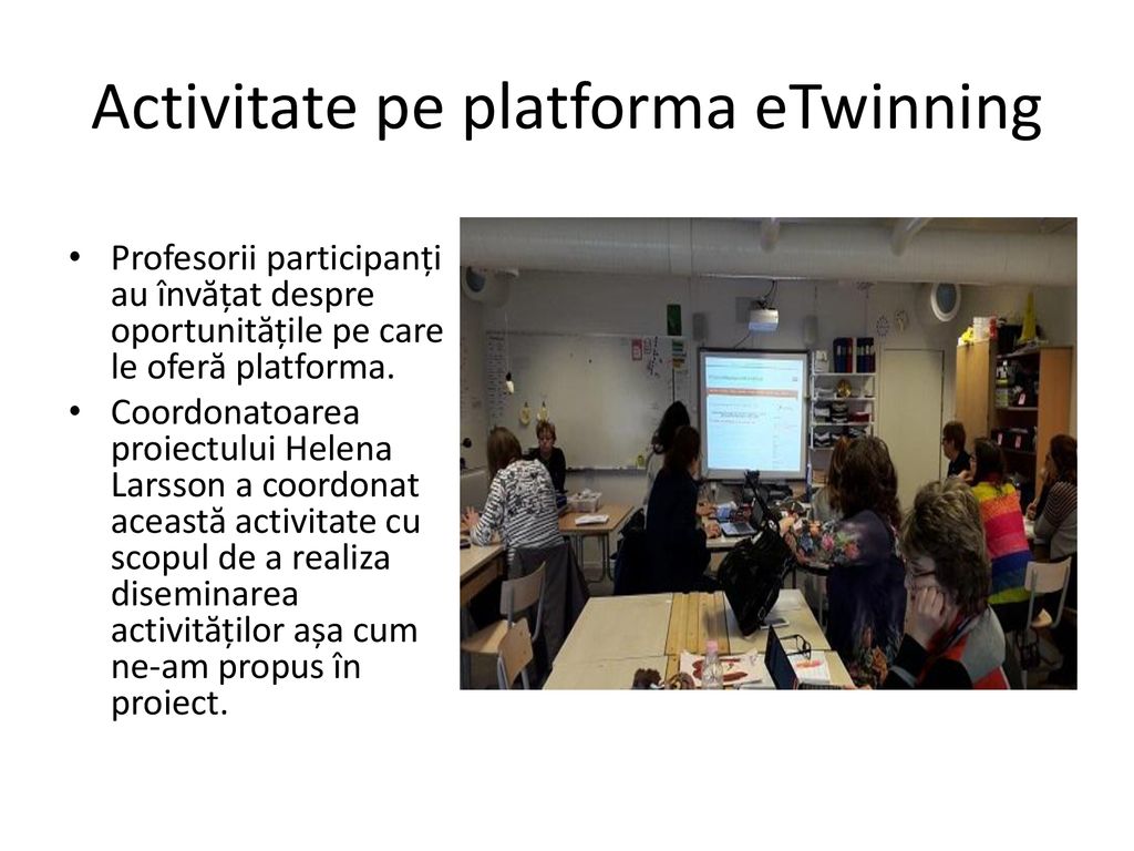 Activitate pe platforma eTwinning