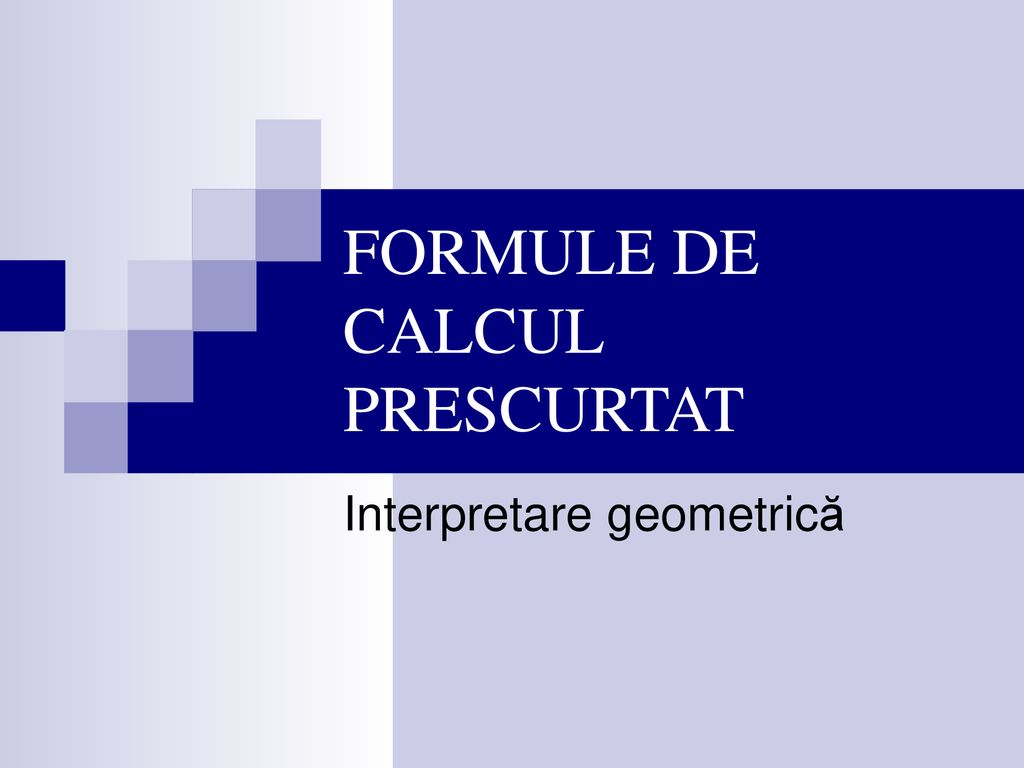 FORMULE DE CALCUL PRESCURTAT