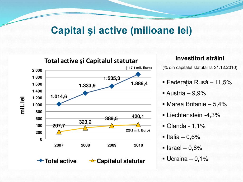 Capital şi active (milioane lei)
