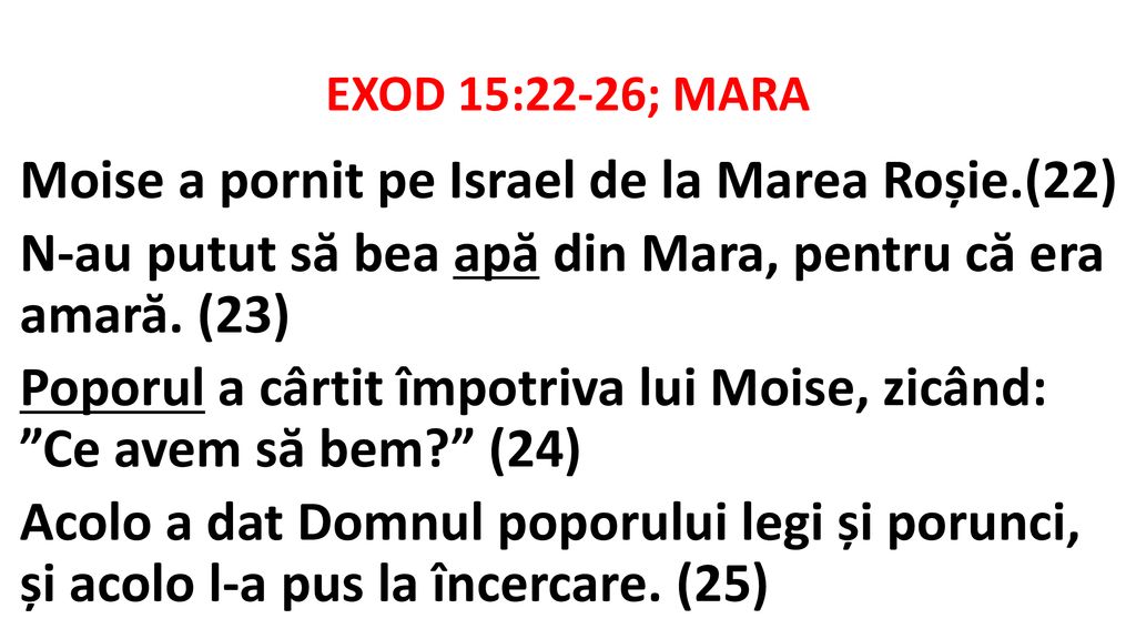EXOD 15:22-26; MARA