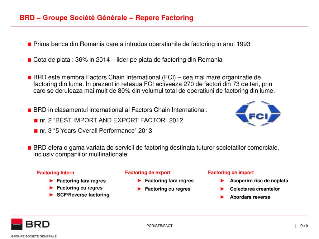 BRD – Groupe Société Générale – Repere Factoring
