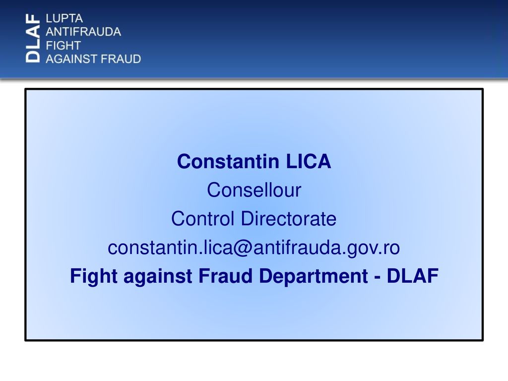 Fight against Fraud Department - DLAF