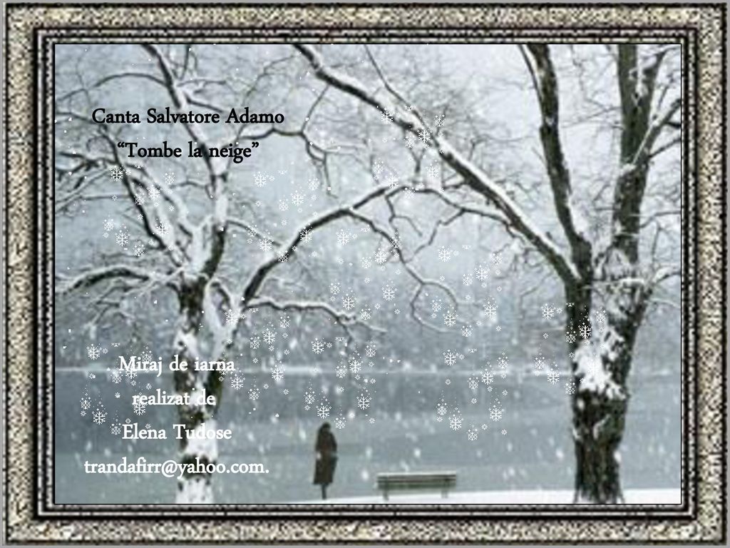 Canta Salvatore Adamo Tombe la neige Miraj de iarna.
