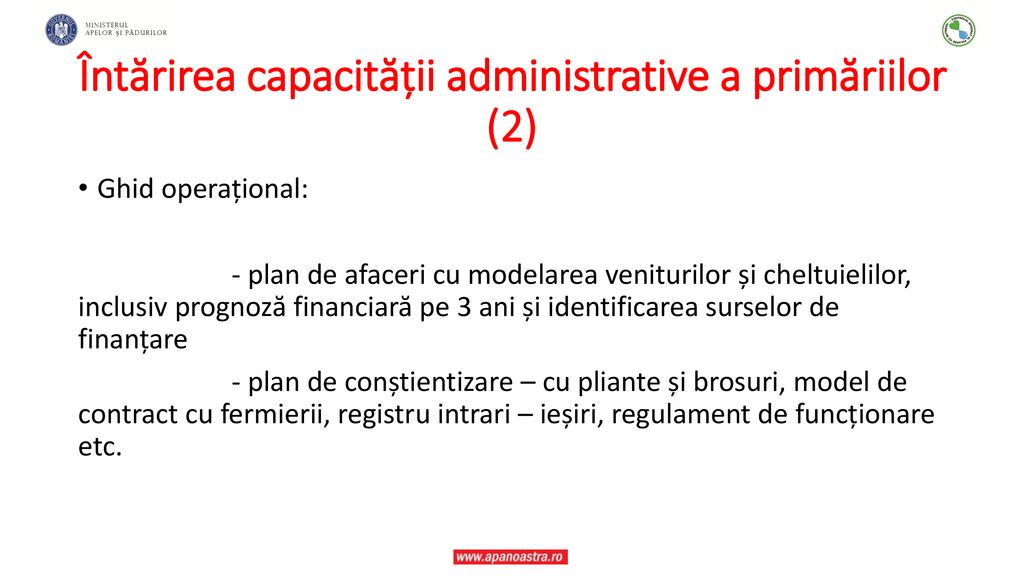 Întărirea capacității administrative a primăriilor (2)