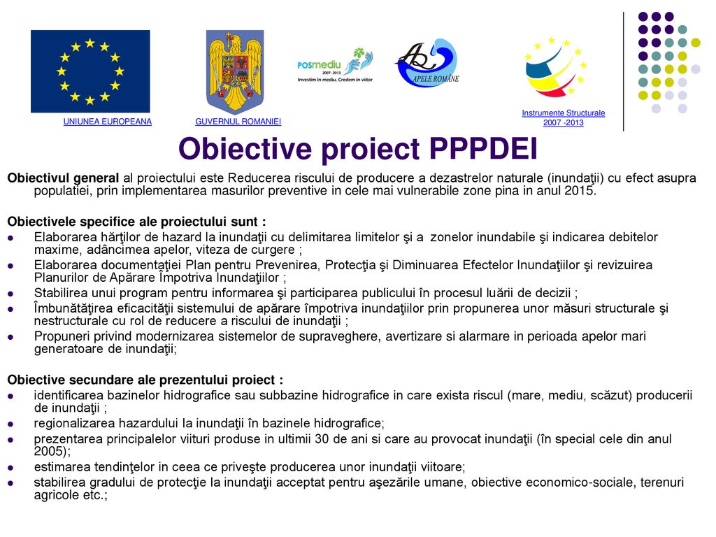 Obiective proiect PPPDEI
