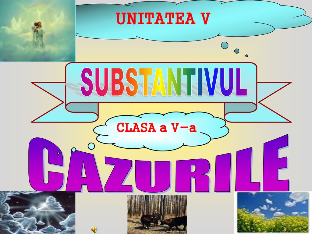 UNITATEA V SUBSTANTIVUL CLASA a V-a CAZURILE