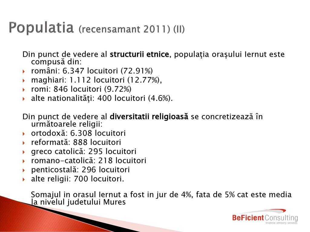Populatia (recensamant 2011) (II)