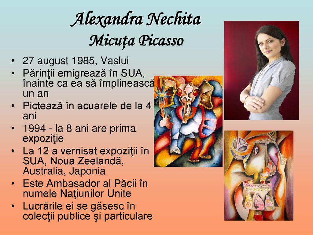 Alexandra Nechita Micuţa Picasso
