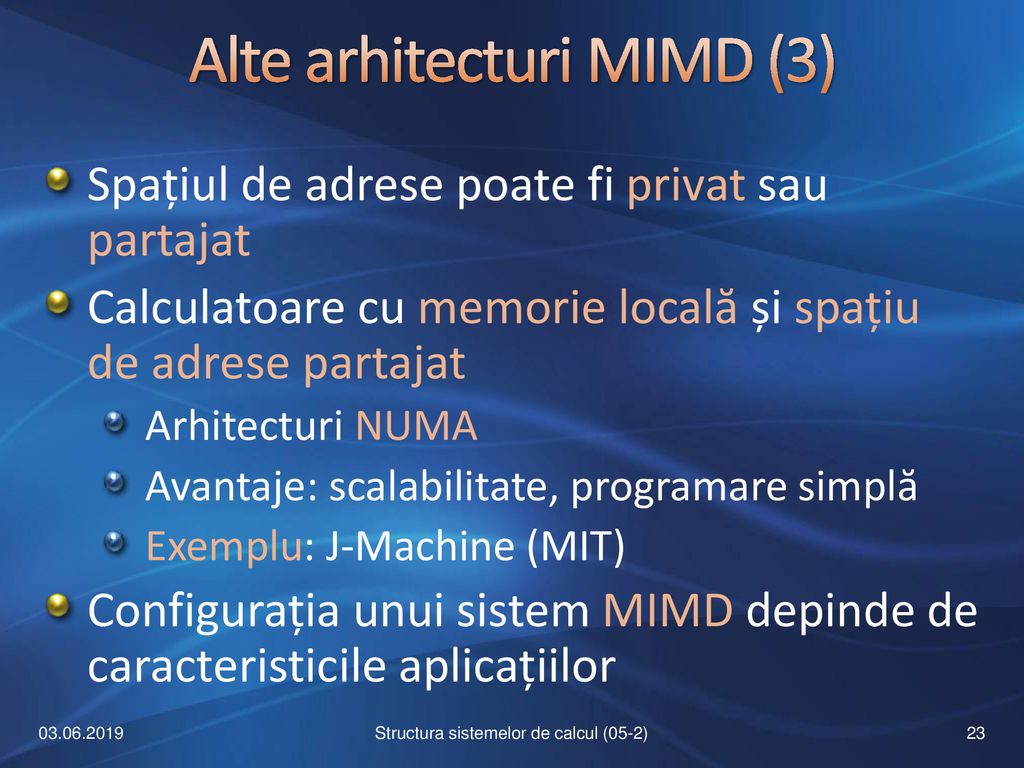 Alte arhitecturi MIMD (3)