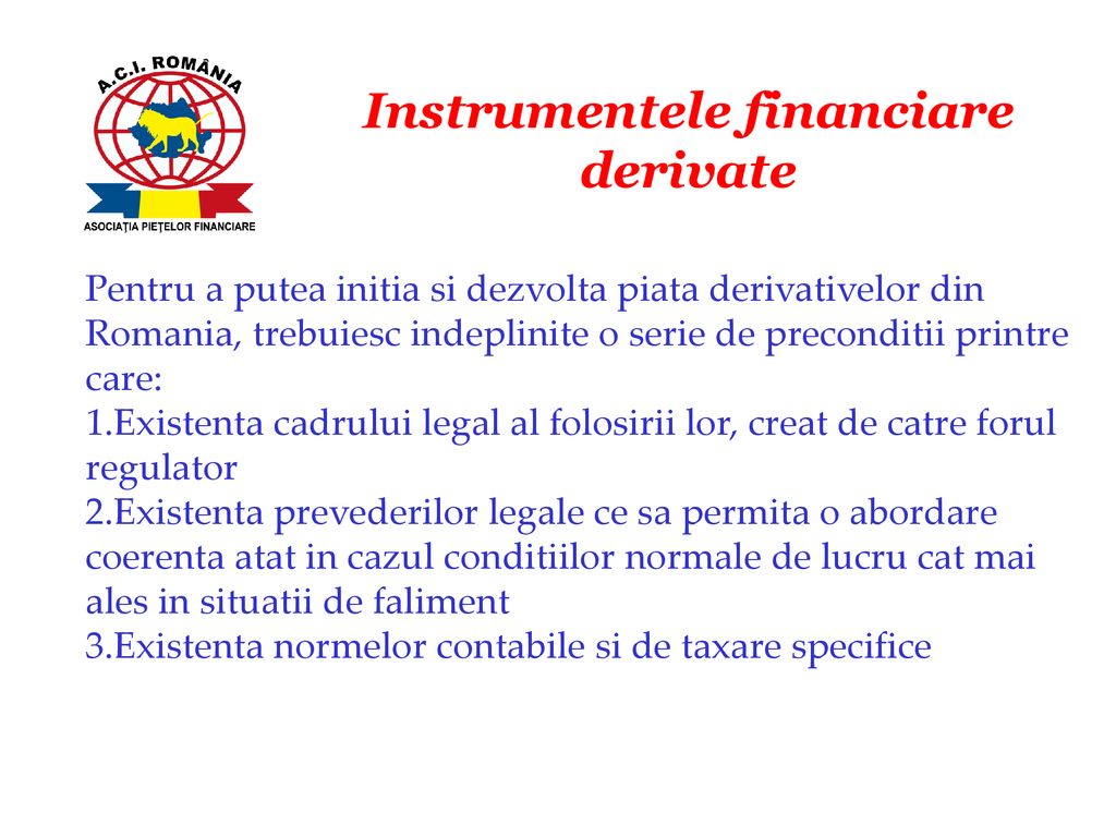 Instrumentele financiare derivate