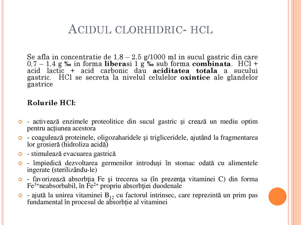 Acidul clorhidric- hcl