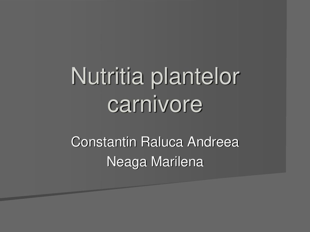 Nutritia plantelor carnivore