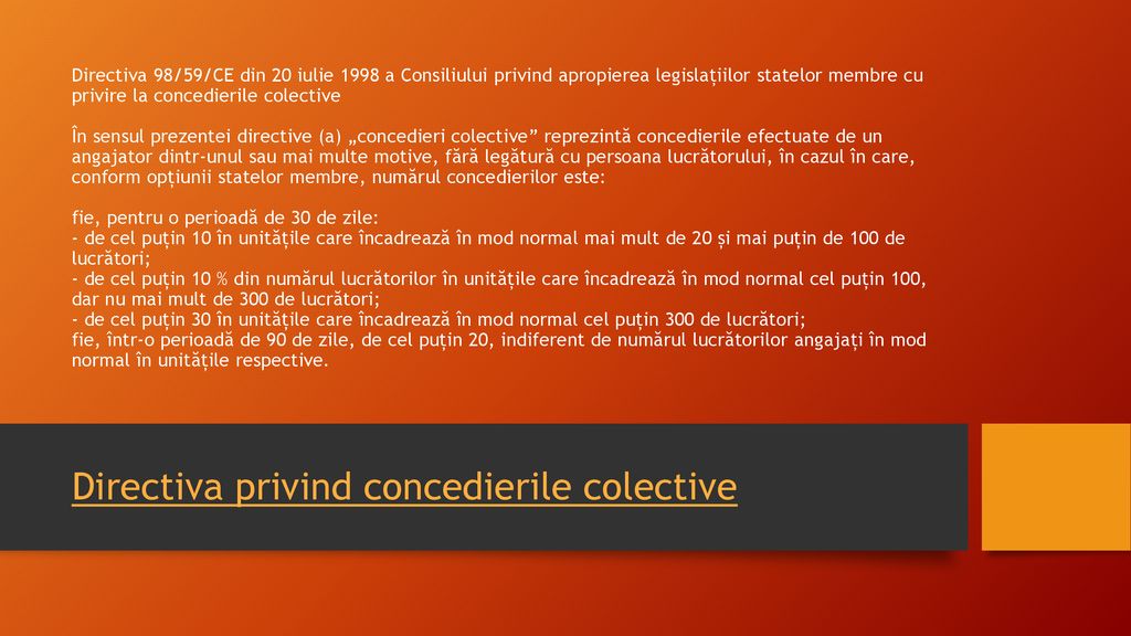 Directiva privind concedierile colective