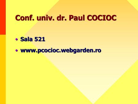 Conf. univ. dr. Paul COCIOC