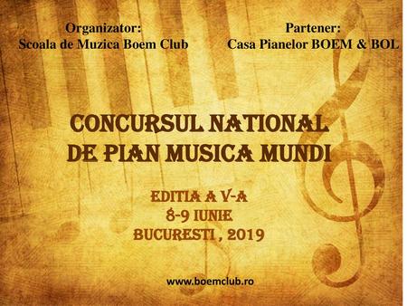 CONCURSUL NATIONAL DE PIAN MUSICA MUNDI