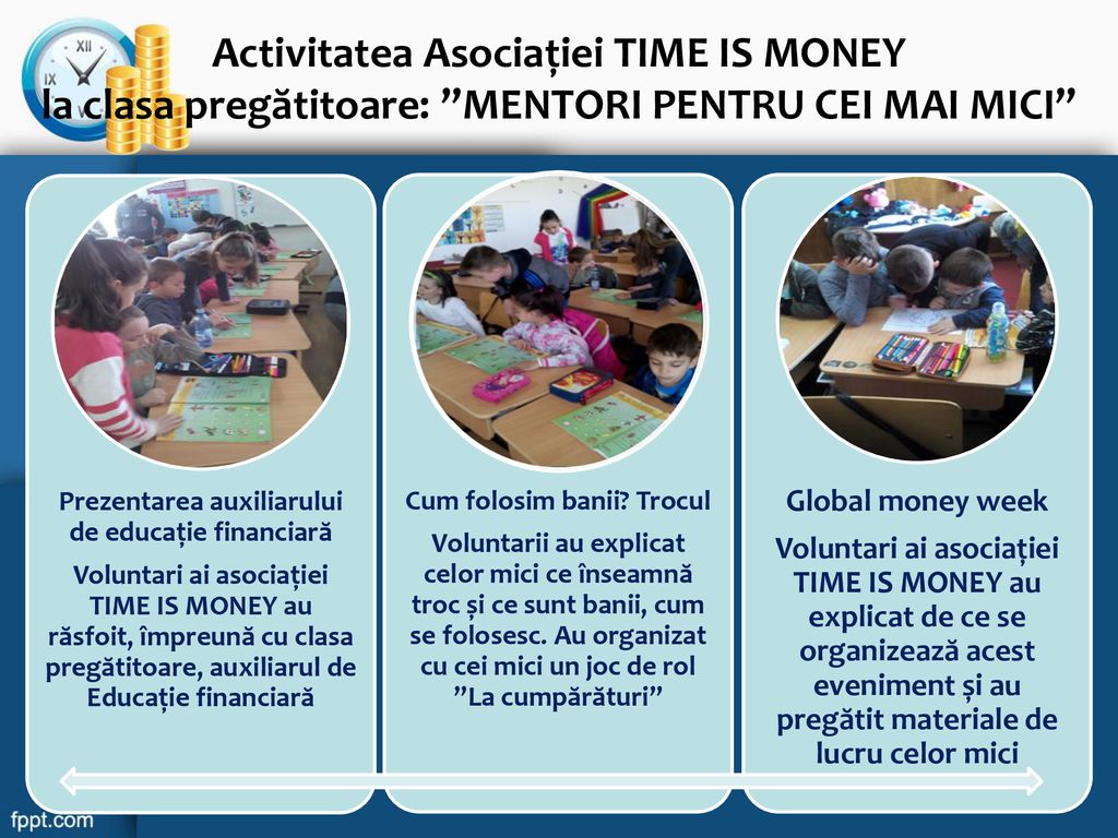 Activitatea Asociației TIME IS MONEY la clasa pregătitoare: MENTORI PENTRU CEI MAI MICI