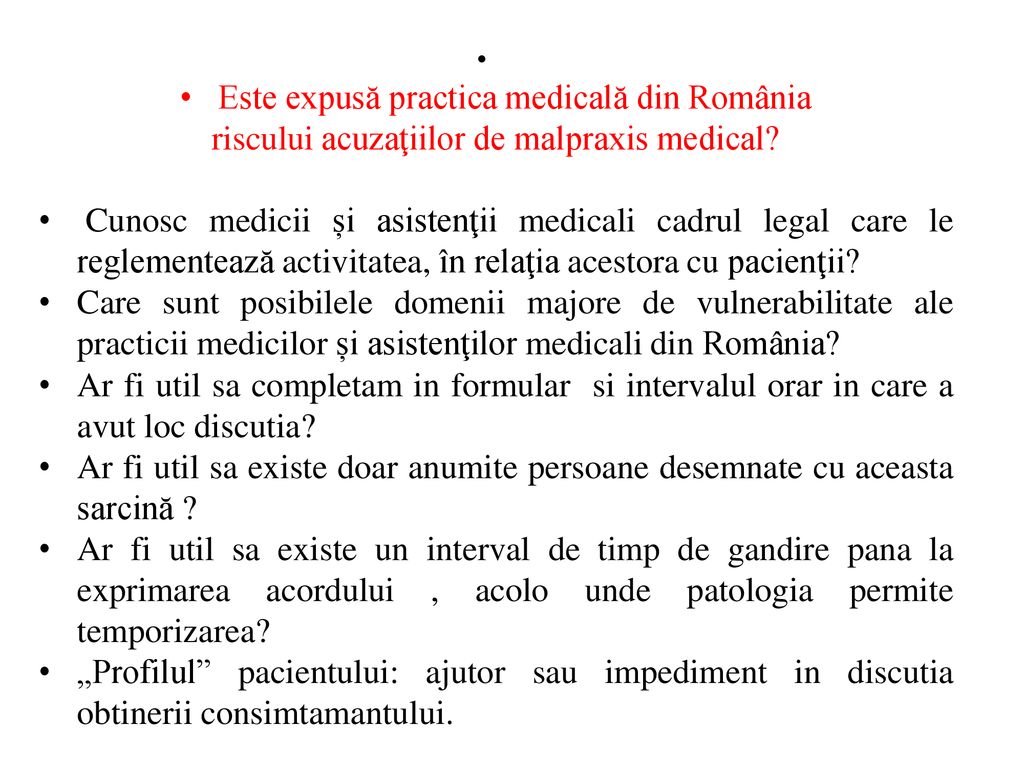 Este expusă practica medicală din România