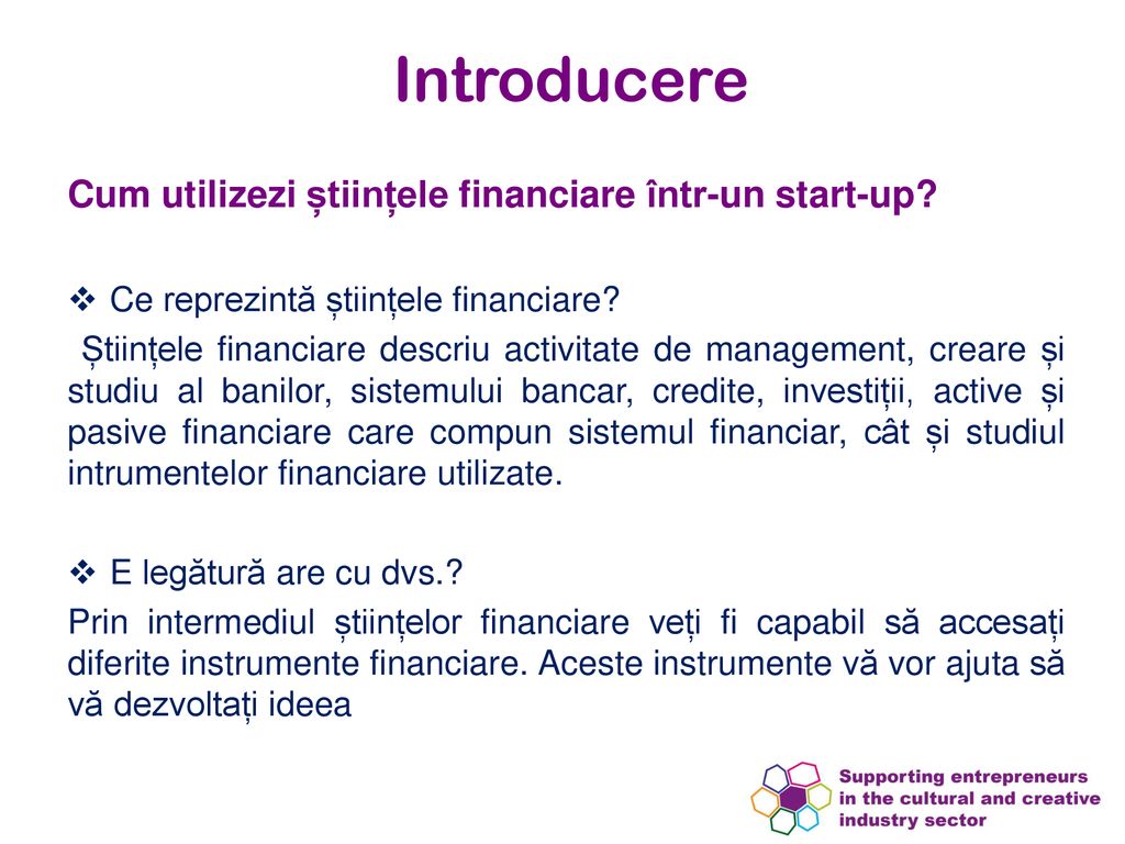 Introducere Cum utilizezi științele financiare într-un start-up