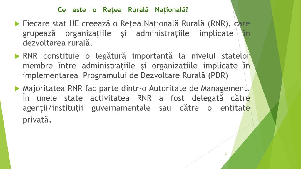 Ce este o Reţea Rurală Naţională