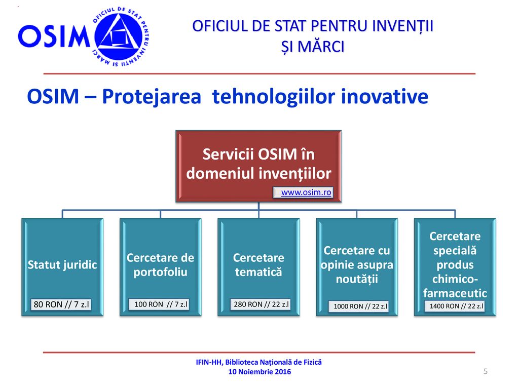 OSIM – Protejarea tehnologiilor inovative