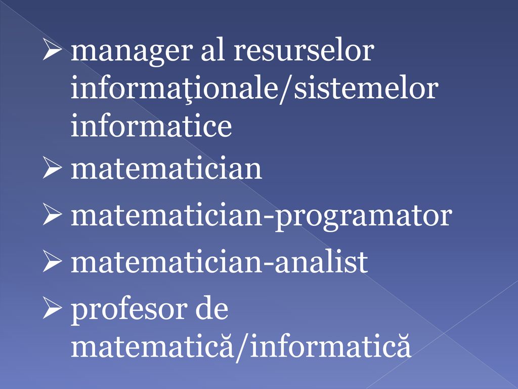 manager al resurselor informaţionale/sistemelor informatice