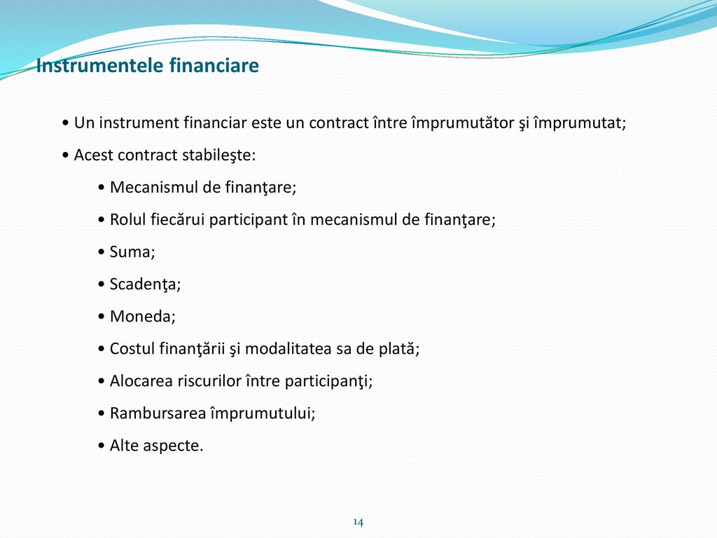 Instrumentele financiare