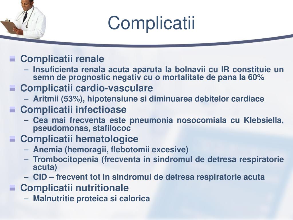 Complicatii Complicatii renale Complicatii cardio-vasculare