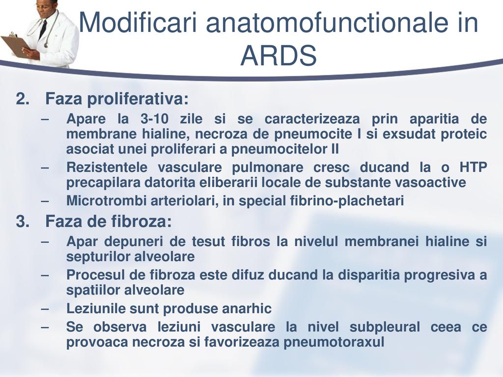 Modificari anatomofunctionale in ARDS