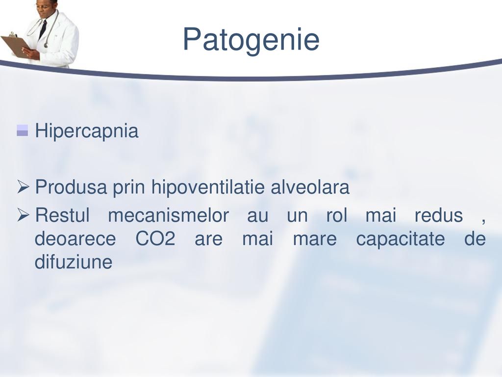 Patogenie Hipercapnia Produsa prin hipoventilatie alveolara