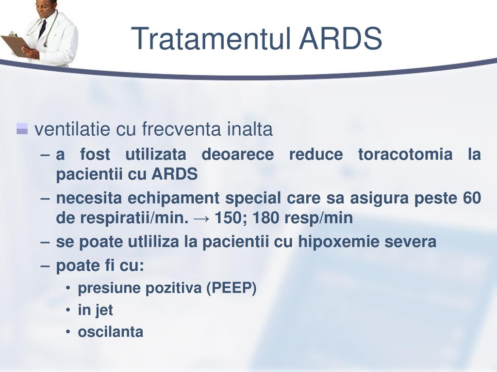 Tratamentul ARDS ventilatie cu frecventa inalta