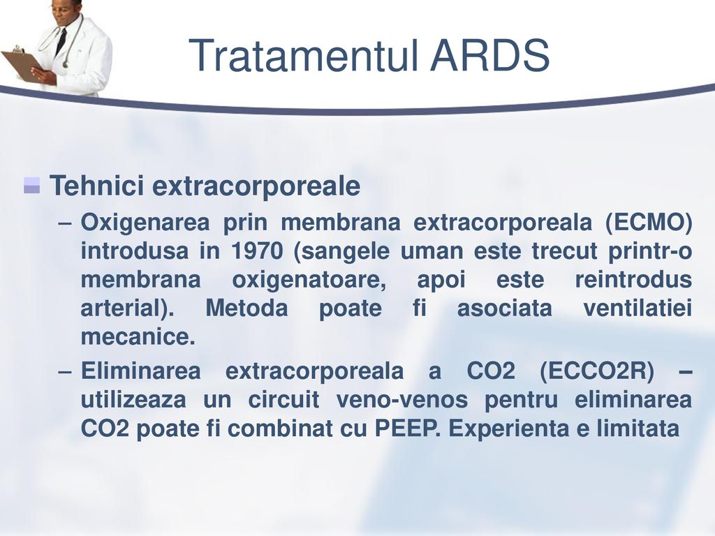 Tratamentul ARDS Tehnici extracorporeale