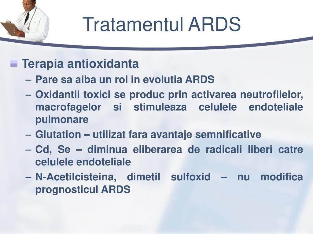 Tratamentul ARDS Terapia antioxidanta